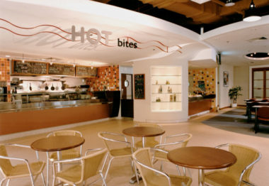 Interior Design of Megabites' Cafe, SIM Campus, Singapore by Interior Designer Nicholas Merrow-Smith