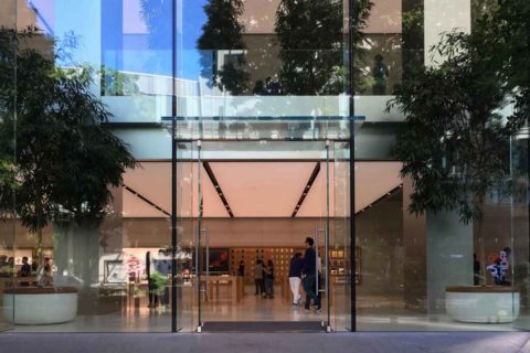 Entrance to the Apple Store Interior Design on Orchard Road, Singapore