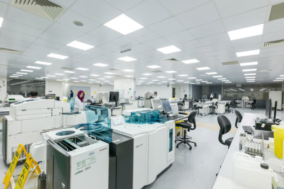 Q2 Solutions main laboratory in Singapore. The high performance space supports healthcare users throughout the region in diagnostics and clinical trials.